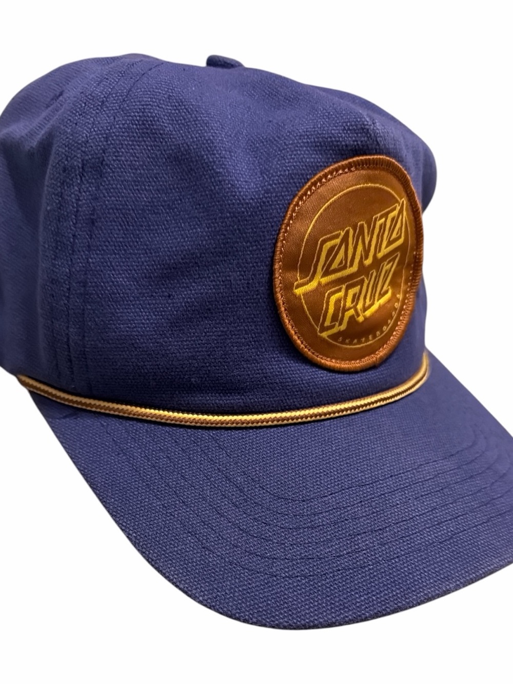 Santa Cruz Blue Snapback Baseball Cap Hat 90s Y2K skateboard style logo Patch - Picture 2 of 5